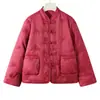 Chaqueta Corta de Invierno Acolchada de Algodón Estilo Tweed para Mamá, Chaqueta Casual Acolchada de Algodón para Señoras de Mediana Edad y Mayores, Chaqueta Ligera Acolchada de Otoño e Invierno