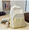 Mochila Estilo Japonês Nova Tendência Alta Aparência Cor Fresca e Doce Color Blocking para Alunos do Ensino Fundamental e Médio, Mochila Leve de Viagem