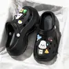 Zuecos lindos de cachorro para mujer, sandalias de exterior para mujer, chanclas de playa, pantuflas de casa, pantuflas cerradas para mujer