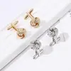 AliExpress Amazon Nuevos Gemelos Redondos de Cobre en Espiral Moda Gemelos para Camisa de Negocios