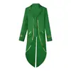 Nuevo Halloween Medieval Masculino Retro Punk Borde Dorado Esmoquin para Hombre Vestido Cos Performance de Escenario Abrigo