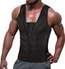 Fajas para Hombre Transfronterizas, Corsé de Cintura, Traje para Sudar, Ropa Deportiva, Chaleco Corsé con Cierre de Tres Filas