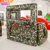 Bunker Camuflado Inflável CS Parede Alta Parede de Paintball Obstáculo Combinação Anti-Flecha Arena de Jogo de Guerra ao Ar Livre