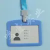 Porta-Cartões Horizontal de Silicone com Cordão para Crachás de Eventos, Cartões de Identificação de Empresas, Cartões de Identificação de Estudantes, Crachás e Cartões Bancários