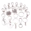 Set de Accesorios para Llavero Anillo de Llave con Cierre de Langosta Anillo Abierto Cadena de Extensión Colgante Hecho a Mano DIY Accesorios de Joyería