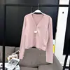 [En Stock] Cárdigan de Punto Vc Baby para Niñas, Nuevo Top Fino de Manga Larga de Otoño, Chaqueta Corta de Suéter