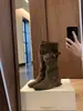 Versión de piel de oveja~Aumento de altura de ~6 cm, punta redonda de cuero genuino, botas adelgazantes de media pantorrilla para mujer, nuevas botas largas suaves de otoño e invierno