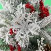 Decorações de Natal Flores Artificiais de Natal 14cm Flores Auspiciosas Pingentes para Árvore de Natal Flores com Pó Dourado