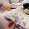Nuevo juego de cuatro piezas de gasa de doble capa, funda de edredón amigable con la piel, juego de tres piezas para dormitorio de estudiante, funda de almohada y sábana para el hogar