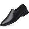 Sapatos Casuais de Couro Masculinos Sapatos Sociais de Couro Estilo Coreano Masculinos Sapatos Mocassim Tendência Sola Macia Calçados Slip-on Masculinos para Jovens