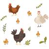 2025 Amazon Venda Quente Transfronteiriça Adesivos de Parede de Pintinhos de Fazenda Decoração Estilo Pastoral Plataforma Transfronteiriça Etiquetagem de Prateleira e Dropshipping