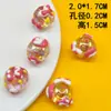 Pulsera Transparente de Dibujos Animados Pintada a Mano Accesorios de Cuentas Decoración Colgante Perforada Cadena para Funda de Teléfono Móvil DIY Acrílico