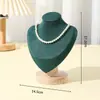 Soporte de Exhibición de Collares al por Mayor de Fábrica, Maniquí de Madera para Exhibir Joyería de Cuello, Estante de Almacenamiento y Exhibición de Joyería de Perlas