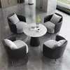 Simples e leve luxo sofá único mesa de centro combinação lazer hotel recepção vendas escritório negociação mesa e cadeira salão beleza recepção