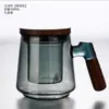 Vaso de Agua de Vidrio de Alta Calidad Separación de Té Oficina Taza de Tres Piezas Taza de Té Taza de Té con Vista a la Montaña Taza de Té con Filtro Taza de Té de Flores