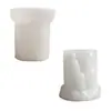 Papa Cruzando la Frontera Modelo Nuevo Familia Padre-Hijo Tomados de la Mano Patrón en Relieve Cilindro Taza de Vela Adorno Molde de Silicona