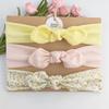 Nova tri-piece europeu e americano best-seller headband headband infantil liso impresso arco orelhas de coelho cocar