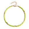 Joyería Transfronteriza Europea y Americana, Tobillera de Playa de Cuentas Pequeñas Multicolor Moderna y Sencilla, Joyería para el Pie Tejida a Mano con Cordón Personalizada