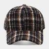 Gorra de Béisbol a Cuadros Retro Otoño e Invierno Sombrero de Sol Artístico Casual para Mujer Moda Urbana para Hombre Marca de Tendencia Sombrero de Sol