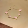 Pulseira Flor de Acetato de Zircônia Minimalista Estilo Ins Moda Versátil Pulseira Joias de Design de Nicho de Luxo Leve Atacado