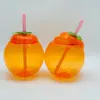 Tazas de Paja Serie Frutas de Verano Se Pueden Personalizar Según la Imagen, Soporte para Diseño Personalizado de Vasos de Plástico de Forma Especial para Publicidad y Promoción