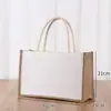 Bolsa de Lino Dibujo a Línea Pintado a Mano Bolsa de Lienzo Lista para Usar Bolso Creativo para Niños Hecho a Mano DIY Pintura Graffiti