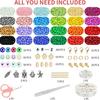 8200 cuentas de arroz de 3 mm con letras para hacer pulseras y joyas. Kit de joyería DIY.