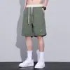 Pantalones Cortos de Seda de Hielo de Secado Rápido para Hombre Verano Sueltos de Cinco Puntos Transpirables Casuales Deportivos de Moda Versátiles Ropa Exterior Negro