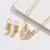 Colar Grande Terno Feminino Dourado Embalagem Individual Europeu e Americano Exagerado Joias de Comércio Exterior Terno Brincos