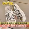 Zapatillas de Lona de Moda para Mujer, para Uso Exterior, Estilo Ins, Verano 2025 Nueva Moda Sandalias Versátiles de Diapositiva con Suelas Gruesas