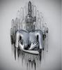 Estatua de Figura de Metal Arte Póster Pintura Colgante Decoración Moderna de Pared para el Hogar Marco Pintura sobre Lienzo Pintura en Aerosol Núcleo