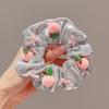 Scrunchie de Tela a Cuadros para Mujer, Liga para el Cabello Versátil Dulce y Fresca, Nuevo Accesorio para el Cabello de Personalidad Femenina