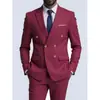 Exportación Transfronteriza Talla Europea de Amazon para Hombre Traje Casual de Doble Botonadura Chaqueta de Traje Formal de Negocios para Hombre