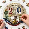Ornamentos de Acrílico para Janela com Quebra-Cabeça para Celebração do 250º Aniversário