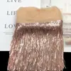 Encaje de flecos de lentejuelas de 20 cm de ancho, hojas, barba, encaje de flecos de baile latino, accesorios de encaje para ropa de baile DIY