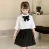 Roupa de Performance Infantil Conjunto Estilo Academia Saia Uniforme Jk Alunos do Ensino Fundamental e Médio Temporada de Formatura do Jardim de Infância Uniforme Escolar Roupas para Coral