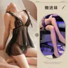 Noche Sexy Camisón con Abertura Sexy Pijama Ropa Interior Sexy Tentación Hueco Tirante Transparente Ropa de Casa