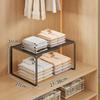 Organizador de Armário com Divisória, Prateleira Extensível para Armário de Quarto, Closet, Armazenamento de Roupa Íntima
