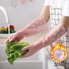 Guantes cálidos impermeables de invierno para el hogar, de látex grueso, para la colada, de terciopelo, antideslizantes, para lavar platos.