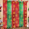 Nueva Cortina de Hilo de Lluvia Copo de Nieve Navideño Cortina de Borlas para Mascotas Fiesta Navideña Arreglo de Decoración de Fiesta Cortina de Hilo de Lluvia para Puerta