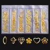 Joyería para Uñas de Venta Caliente Transfronteriza Remache para Uñas Parche Metálico Hueco Estrella Luna Oceánica Japonesa Paquete de 6