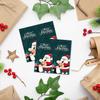 Paquete de 50 pegatinas navideñas rectangulares, caja de regalo, pegatinas selladas, suministros de embalaje.