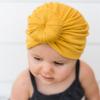 2023 Productos Nuevos Europeos y Americanos para Bebés Sombrero Turbante para Niños Sombrero Indio de Punto de Color Puro para Bebé Amazon