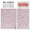 Adesivo de Unha Laço Aurora 5D Em relevo Estéreo Concha Rosa Laço Leve Adesivo de Arte para Unhas DIY Estilo Sl