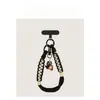 Correa de muñeca para teléfono tejida a mano creativa, llavero girly colorido estilo caramelo, accesorio portátil desmontable