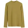 Camiseta interior de manga larga para mujer, cuello alto medio con forro polar de otoño e invierno, modal, color liso, elegante, versátil, terciopelo fino