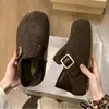 Zapatos Birkenstock Super Cálidos sin Cordones para Mujer, Forro de Felpa, Nuevo Modelo 2026, que Aumentan la Altura, de Lana, Modernos, Versátiles, Un Zapato para Dos Formas de Usar