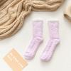 Meias Femininas de Lã de Coral Espessas Meias para Dormir Cor Sólida Meio Lã Inverno Estilo Japonês Meia Meia Meia de Chão