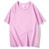 Etsy Transfronteiriço 260g Solta Pesada Manga Curta Caída Camiseta Verão Unisex Algodão Puro Fio Duplo Personalização
