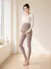 Leggings de maternidad de cachemir y seda, perfectos para otoño e invierno, suaves y cómodos, no aprietan el vientre, cálidos y adecuados para usar como prenda exterior.